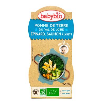 Bol menu pomme de terre épinard & saumon 2x200g