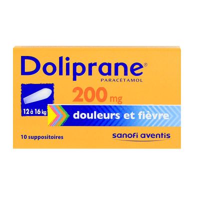 Doliprane 200mg 10 suppositoires
