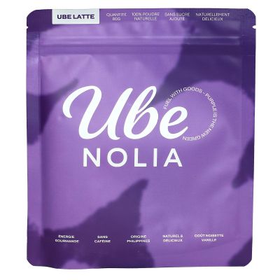 Ube Latte poudre 100% naturelle goût noisette vanille 80g