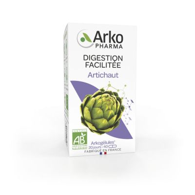 Arkogélules artichaut 13mg polyphénols bio 40 gélules