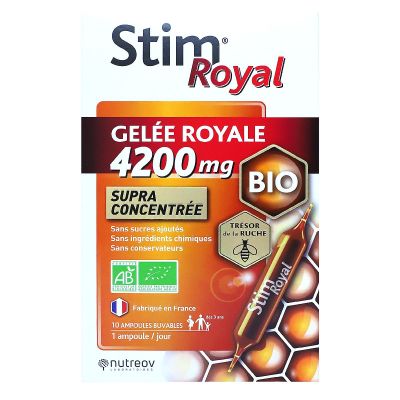 Stim Royal gelée royale bio 4200mg 10 ampoules