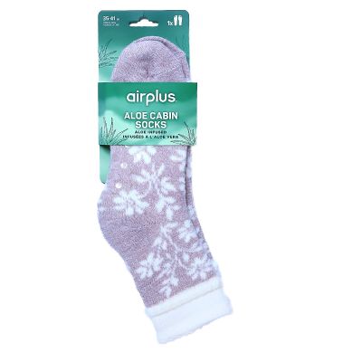 Chaussettes hydratantes fleurs rose taille 35-41