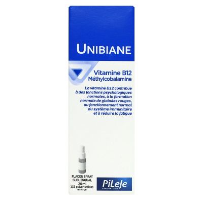 Unibiane vitamine B12 fonctionnement de l'organisme 20ml