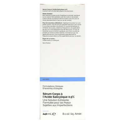 Serum corps à l'acide Salicylique 0,5% solution exfoliante 240ml