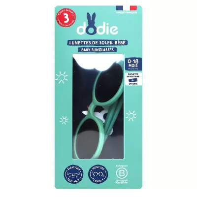 Lunettes de soleil bébé vertes 0-18 mois catégorie 3