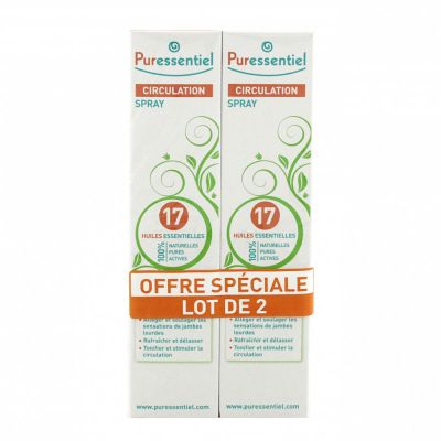 Spray circulation 17 huiles essentielles 2x100ml