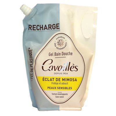 Eco-recharge gel bain douche peau sensible éclat mimosa 1L