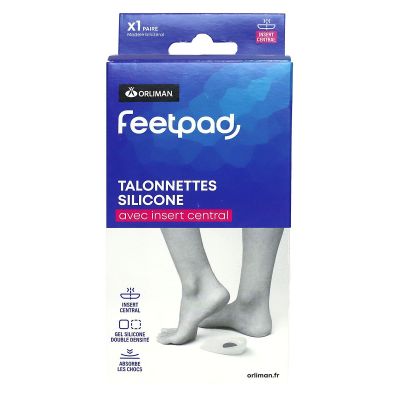 FeetPad 2 talonnettes silicone insert central modèle bilatéral taille 1