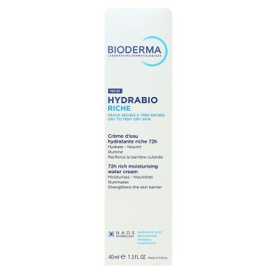 Hydrabio creme d'eau hydratante riche 72h 40ml