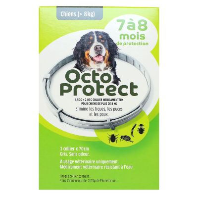 Octo Protect 7-8 mois 1 collier 70cm pour chiens +8kg