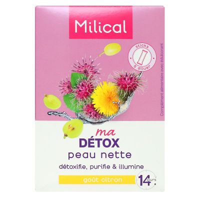 Ma Detox peau nette goût citron 14 sticks