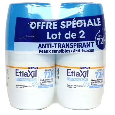 Déodorant anti-transpirant 72h roll-on 2x50ml