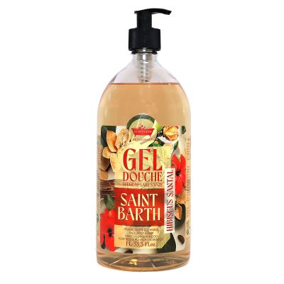 Gel douche sans savon Saint Barth Hibiscus Santal 1 Litre