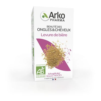 Arkogélules levure de bière beauté cheveux 150 gélules