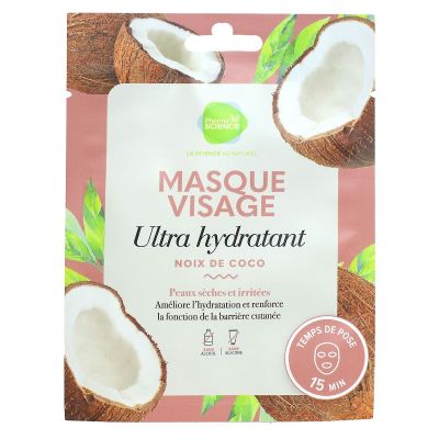 Masque visage ultra hydratant noix de coco peau sèche irritée