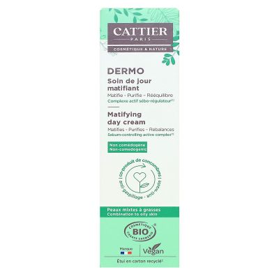 Dermo soin de jour matifiant bio 40ml