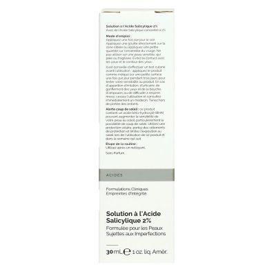Solution à l'acide salicylique 2% peaux à imperfections 30ml