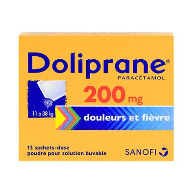 Doliprane 200mg 12 sachets