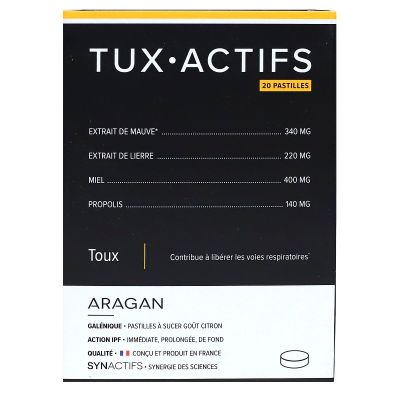 Tux-Actifs goût citron 20 pastilles