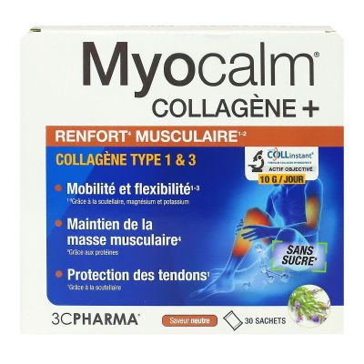 Myocalm Collagène+ renfort musculaire 30 sachets