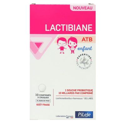 Lactibiane ATB enfants goût fraise 10 comprimés