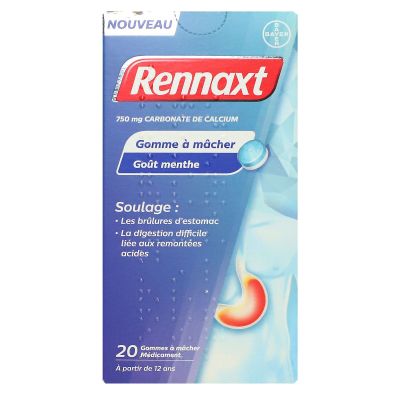 Rennaxt menthe 20 gommes à mâcher