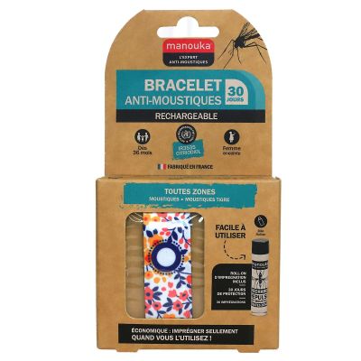 Bracelet anti-moustiques femme enceinte + recharge 6ml Liberty