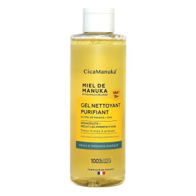 Gel nettoyant purifiant miel de Manuka + zinc 200ml