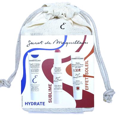 Pochon beauté lait creme baume couleur et soin Blush peau