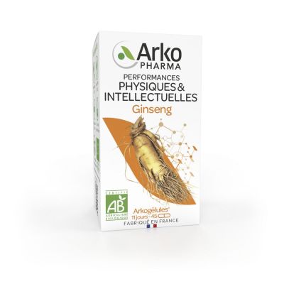 Arkogélules ginseng bio 1560mg racine 45 gélules