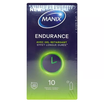 Endurance 10 préservatifs avec gel retardant
