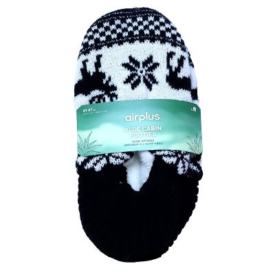 Chaussons infusés à l'Aloe vera noir taille 41-47
