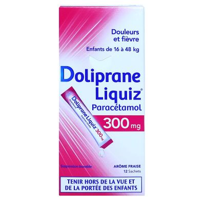 Doliprane Liquiz 300mg 12 sachets