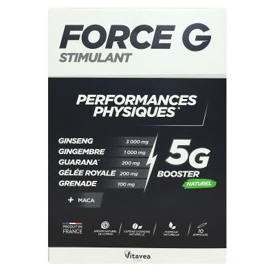 Force G stimulant performances physiques 10 ampoules