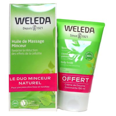 Huile de massage minceur au bouleau 200ml + Pearl Scrub creme 150ml offerte