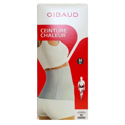 Ceinture chauffante gris anthracite taille Medium hauteur 20cm