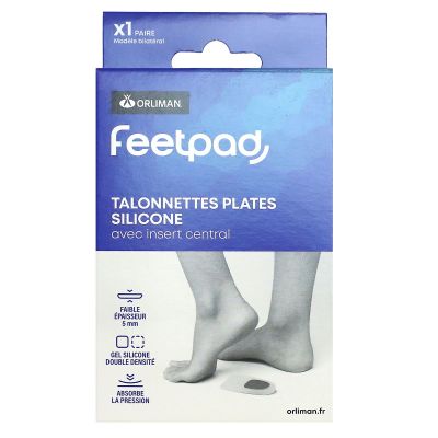 FeetPad 2 talonnettes plates silicone modèle bilatéral taille 4