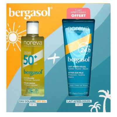 Coffret eau solaire SPF50+ 150ml + lait après-soleil 100ml