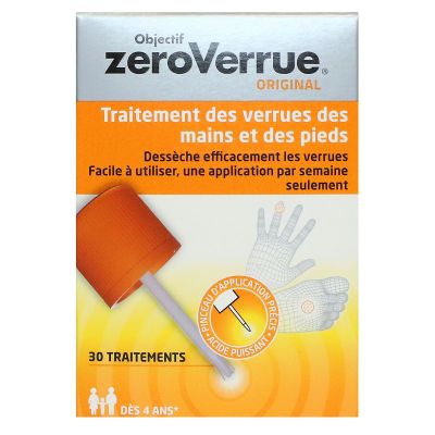 Objectif ZeroVerrue Original 30 traitements verrues mains et pieds 5ml
