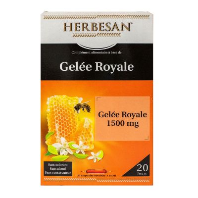 herbesan Gelée royale 1500mg ampoules 20x15ml