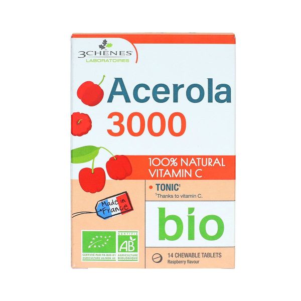 Acérola 3000 bio 14 comprimés à croquer