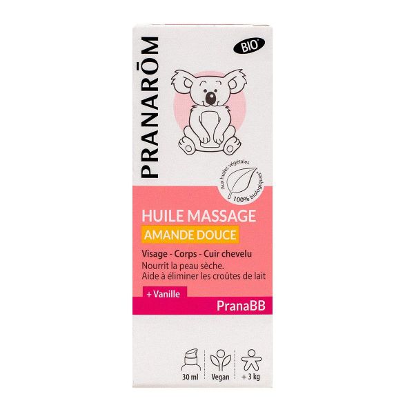 PranaBB huile de massage amande douce bio 30ml