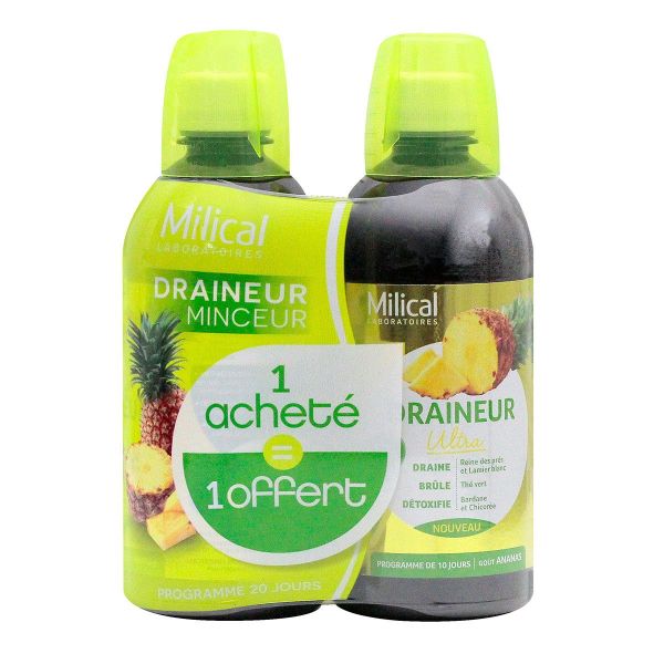 Draineur minceur 2x500ml (1 offert) - Ananas