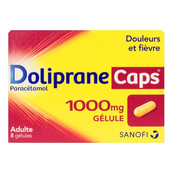 doliprane caps 1000mg est utilisé en cas de douleurs et/ou fièvre