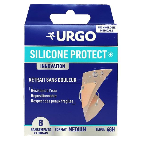 Silicone Protect+ 8 pansements Medium 2 formats