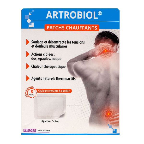 Artrobiol confort musculaire 8 patchs chauffants 7x9cm