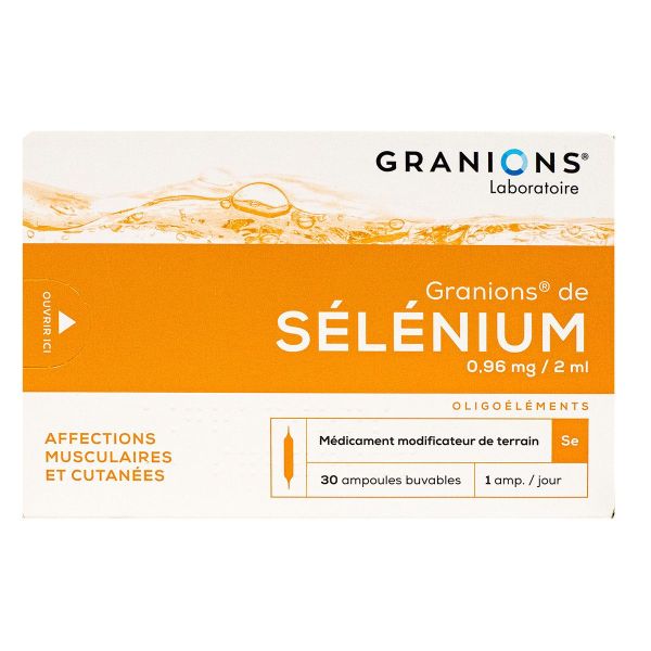 Granions de sélénium 30 ampoules