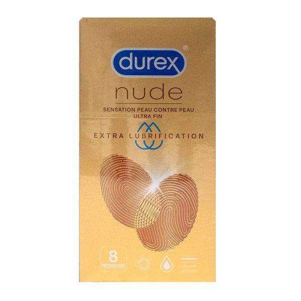 Nude Extra lubrification 8 préservatifs