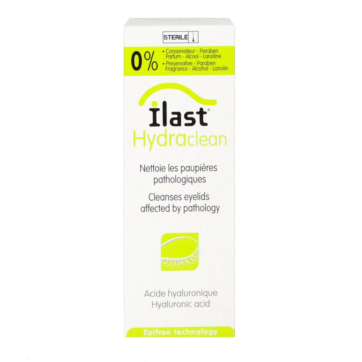 ilast hydraclean est utilisé pour nettoyer les paupières pathologiques