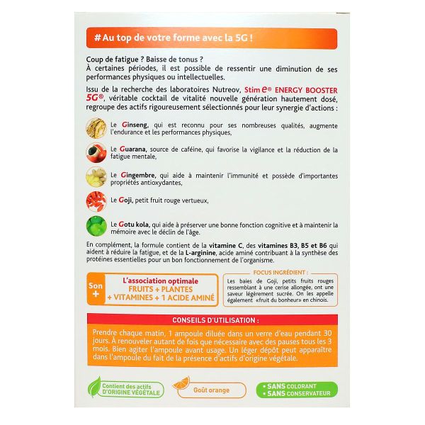 Stim E Energy Booster 5G 30 ampoules